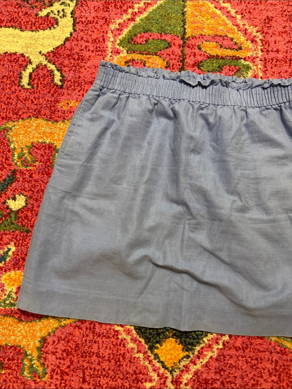 J. Crew Chambray Blue A-Line Elastic Waist Skirt - Picture 5 of 5